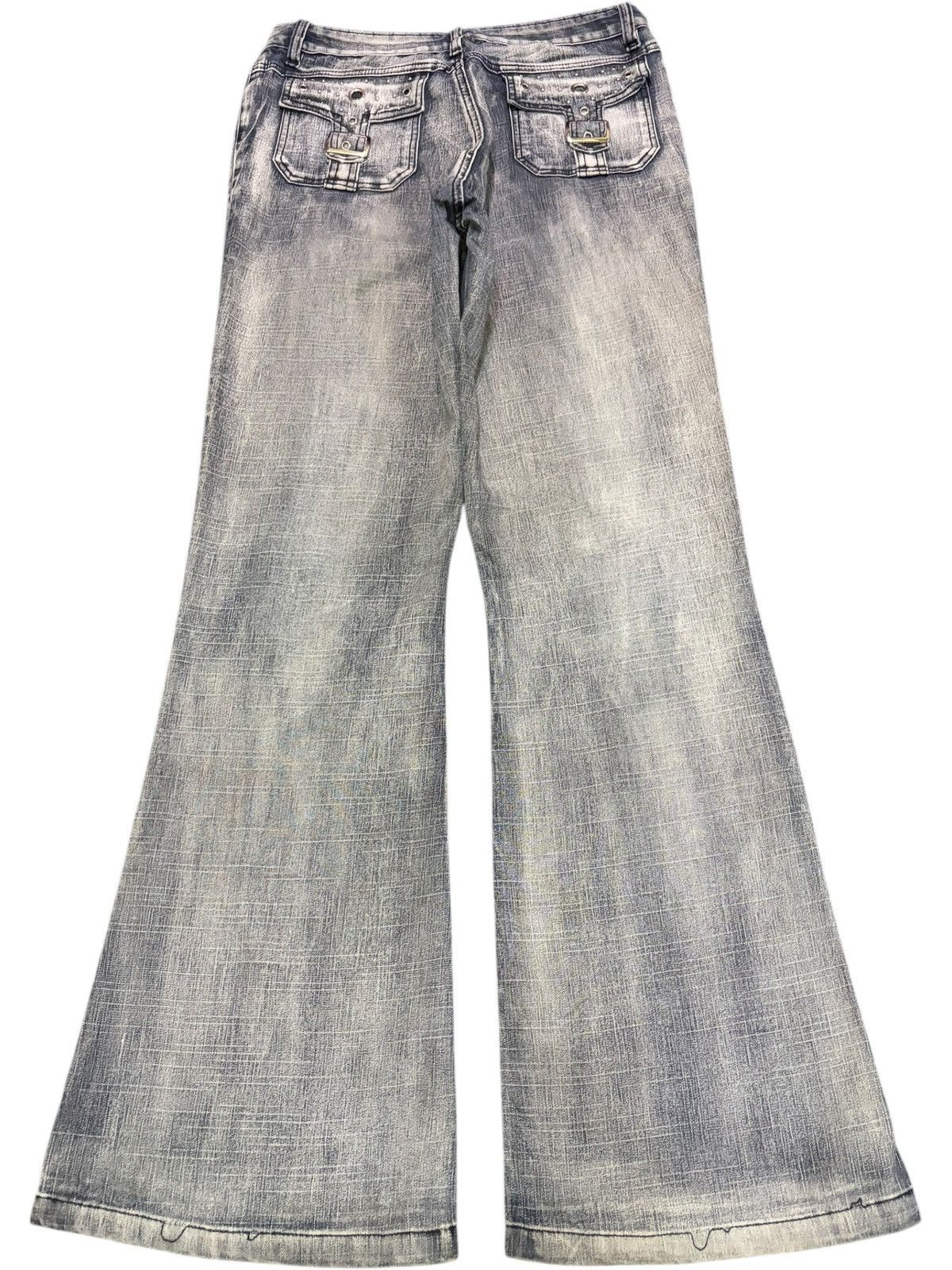 Hysteric Glamour Vintage Japanese Brand Faded Wash Distress Flare Jeans Size 28" / US 6 / IT 42 - 2 Thumbnail
