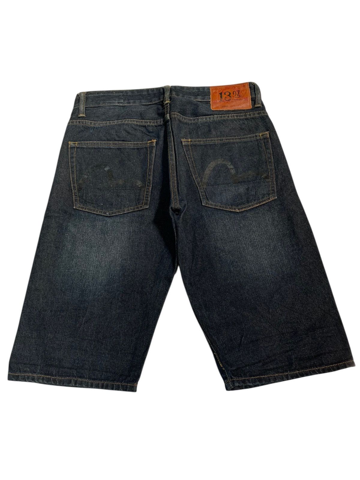 Evisu EVISU SEAGULL SELVEDGE 13OZ BUTTON FLY SHORT DENIM Size US 33 - 15 Thumbnail