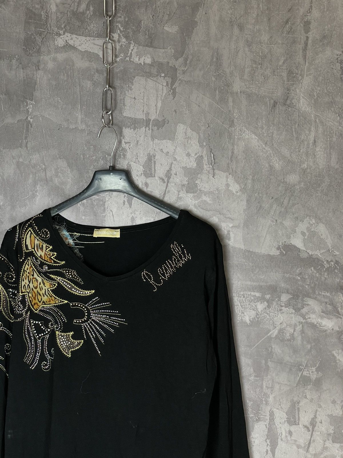 Just Cavalli × Roberto Cavalli × Vintage Roberto Cavalli Vintage Y2K Art Gallery Long Sleeve Size M / US 6-8 / IT 42-44 - 4 Thumbnail