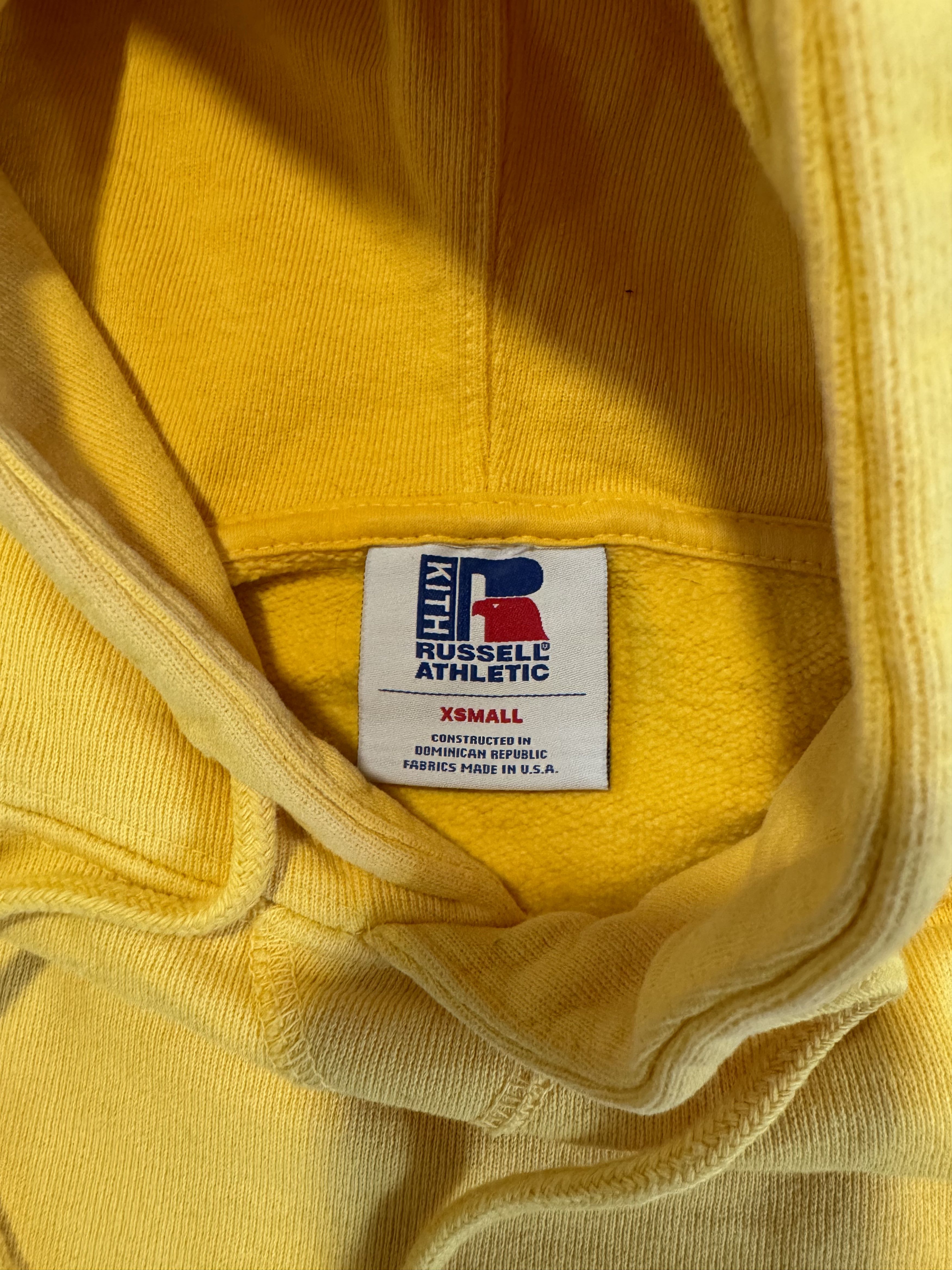 Kith × Russell Athletic Kith x Russell Athletic Reverse Hoodie - Yellow - Size XS Size US XS / EU 42 / 0 - 6 Thumbnail