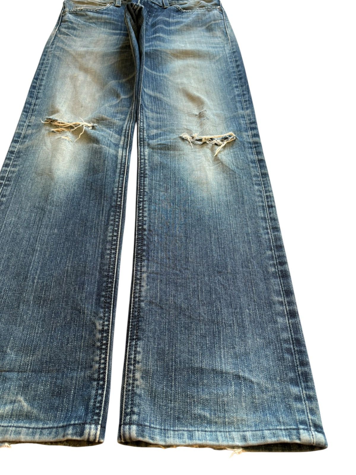 Lee Vintage Lee Rusty Mud Wash Distressed Ripped Jeans Size US 30 / EU 46 - 7 Thumbnail