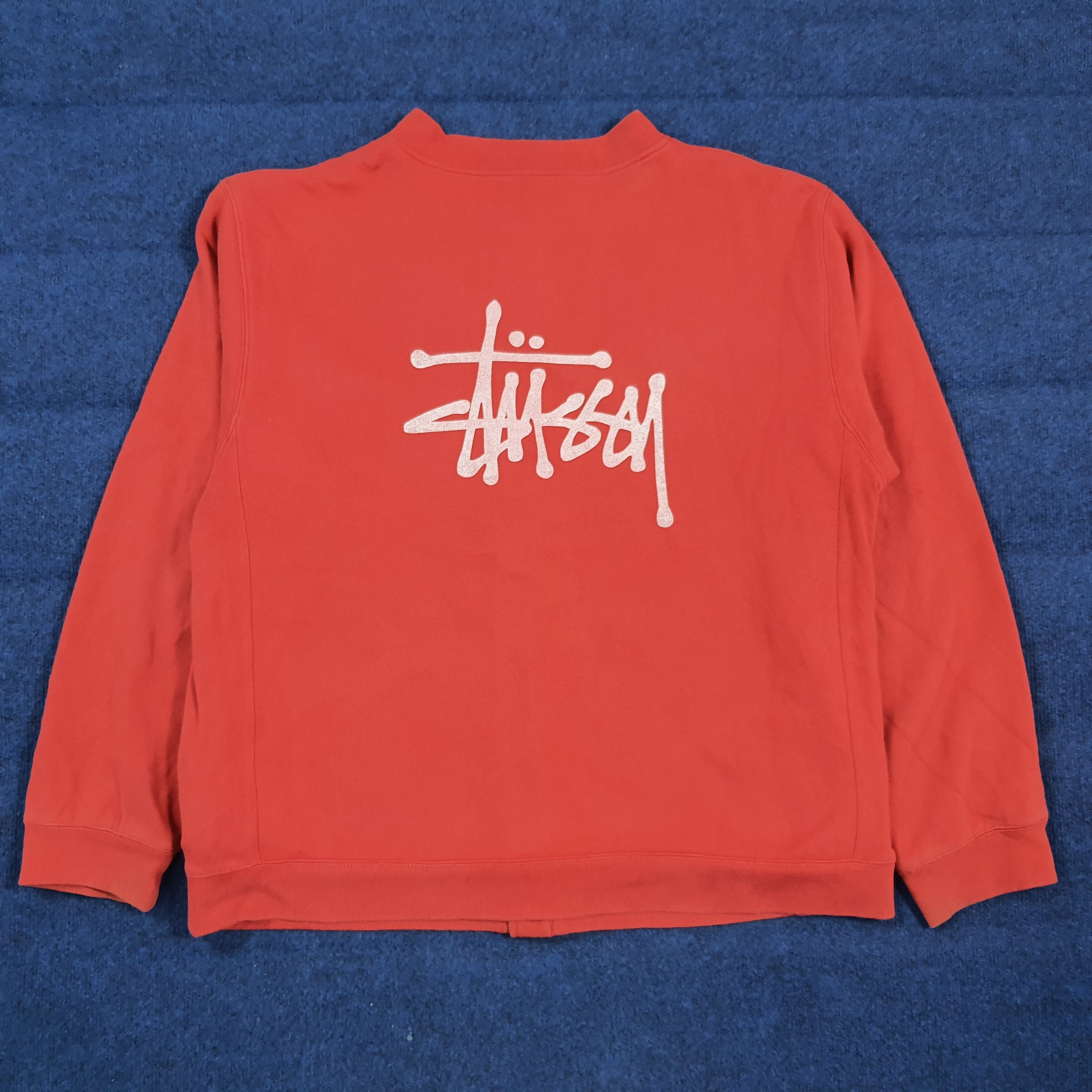 Stussy Vintage Stussy Streetwear Red Varsity Button Up Jacket Size US XL / EU 56 / 4 - 1 Thumbnail