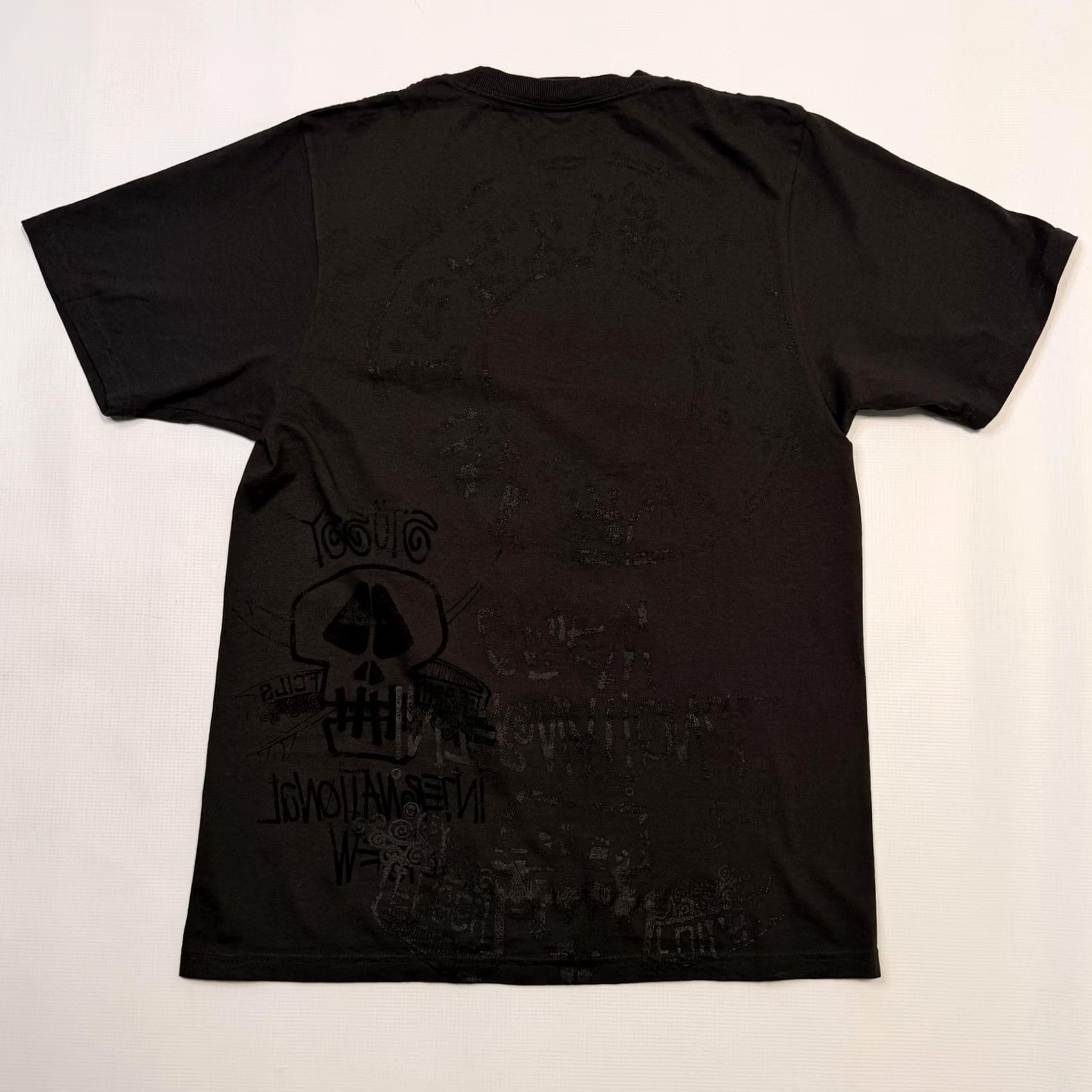 Vintage Stussy Shirt Mens S Faded Black Skulls Pig Dyed Tee Graphic Streetwear Size US S / EU 44-46 / 1 - 8 Thumbnail