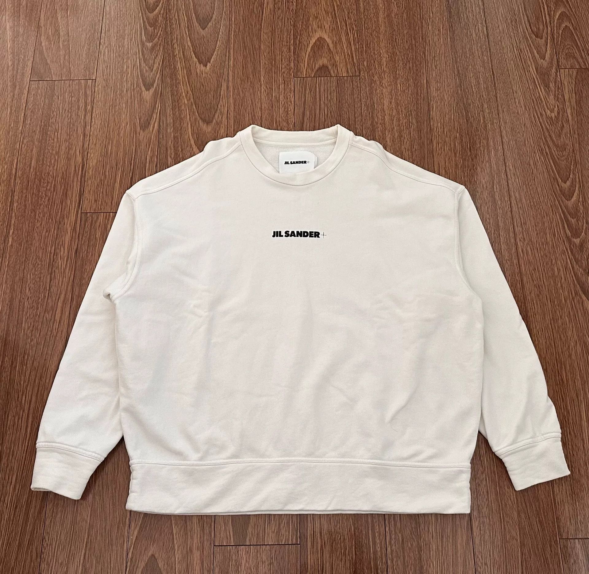 Jil Sander Jil Sander Logo Organic Cotton Crewneck Sweatshirt Size US L / EU 52-54 / 3 - 1 Thumbnail