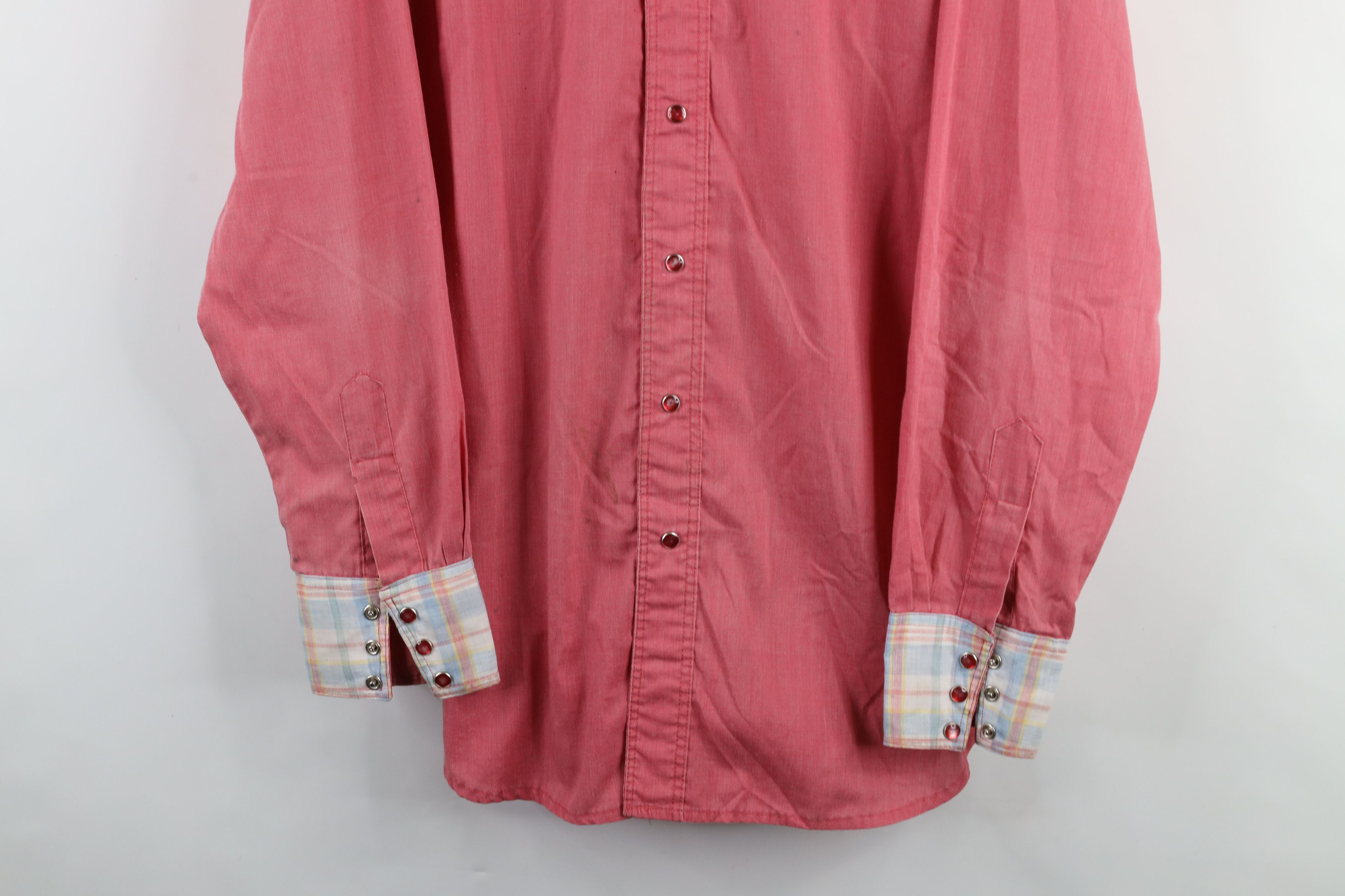 Vintage Vintage 70s Rockabilly Chambray Western Cowboy Button Shirt Size US XXL / EU 58 / 5 - 3 Thumbnail
