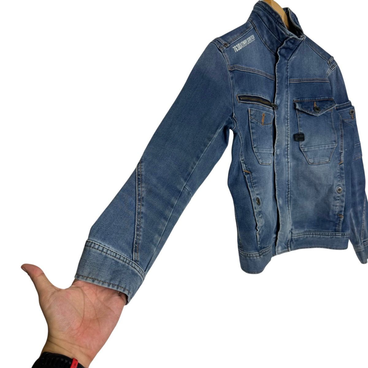 Japanese Brand 2Way Stretch Recycled From Jeans Jacket Size US S / EU 44-46 / 1 - 8 Thumbnail