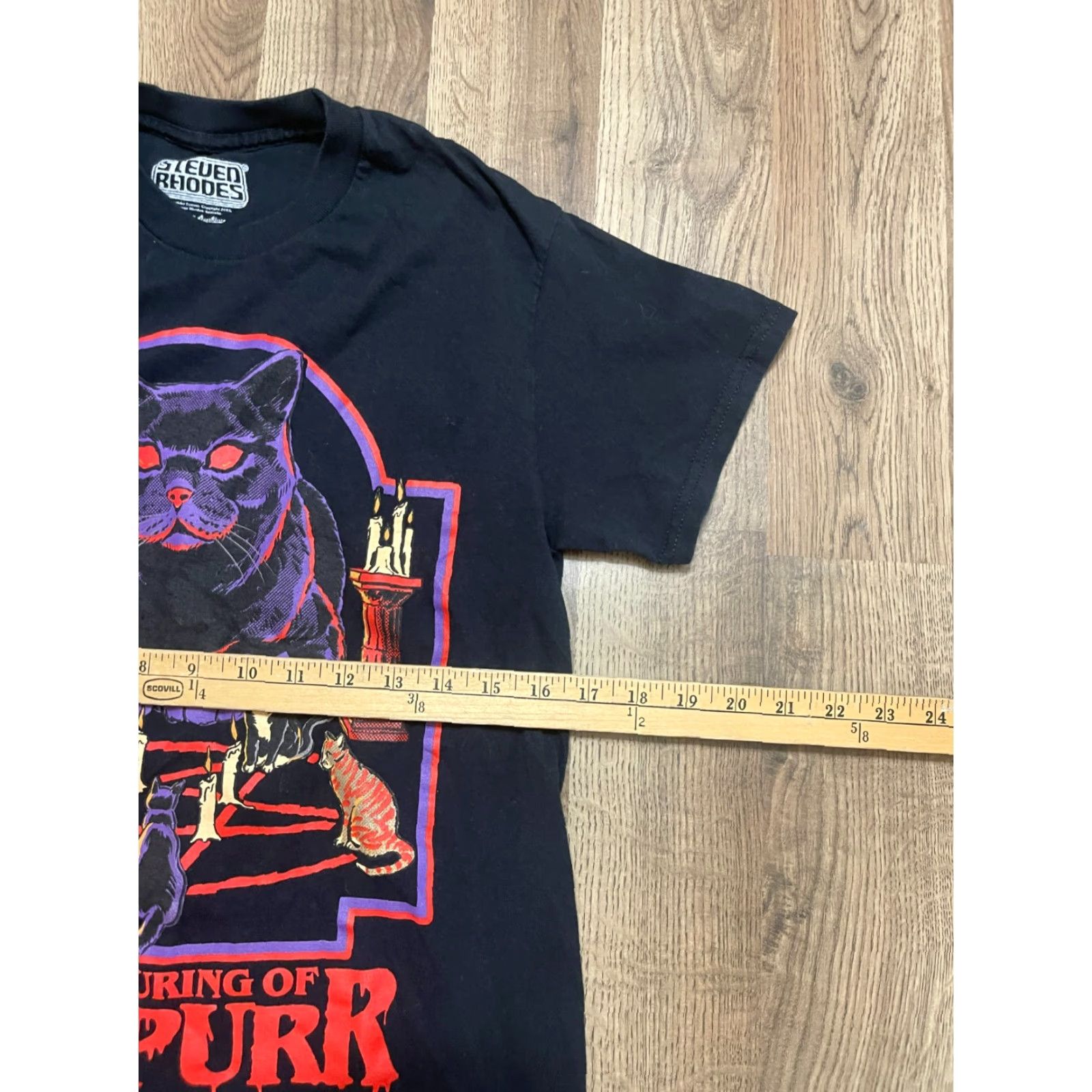 RHODE Steven Rhodes Shirt Mens Small The Conjuring of Lucipurr Shirt Crew Neck Short Sleeve Black Vintage No Size US S / EU 44-46 / 1 - 5 Thumbnail
