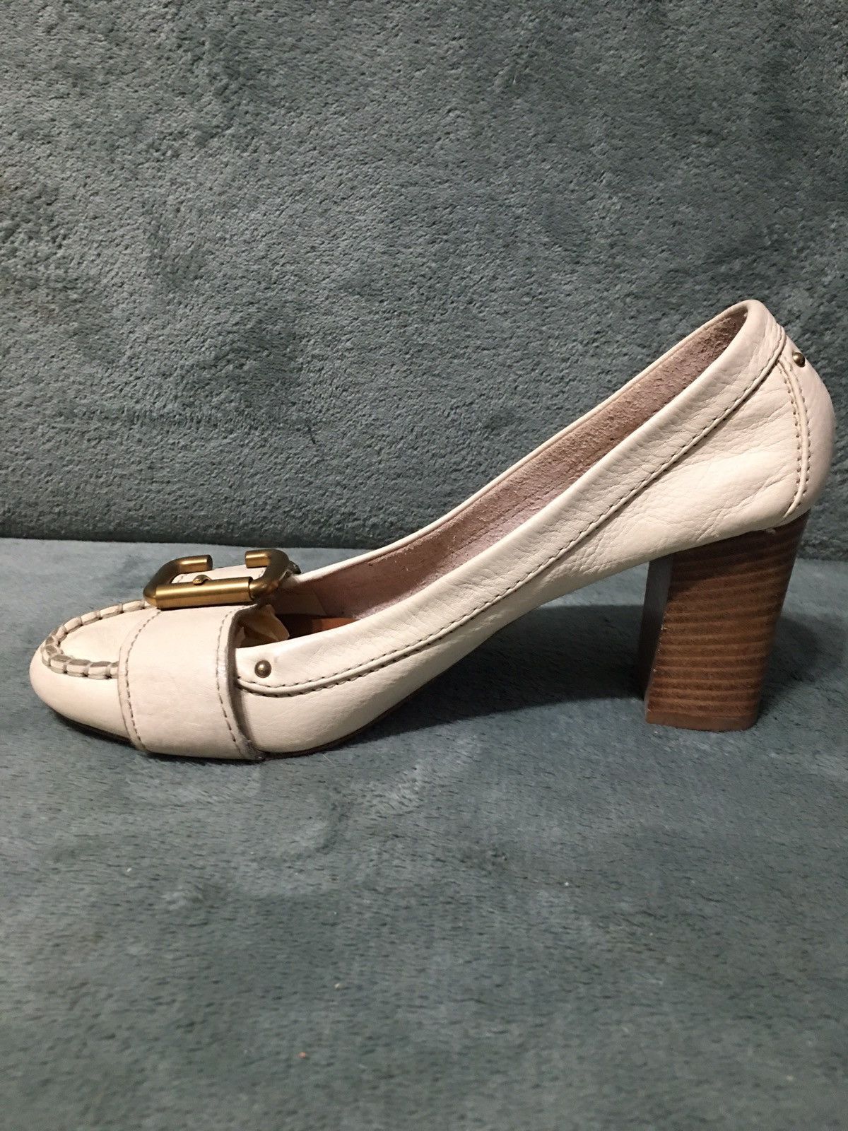 Chloe CHLOE Leather Ivory Beige Buckle Heels Pumps EU 38 Size US 8 / IT 38 - 7 Thumbnail