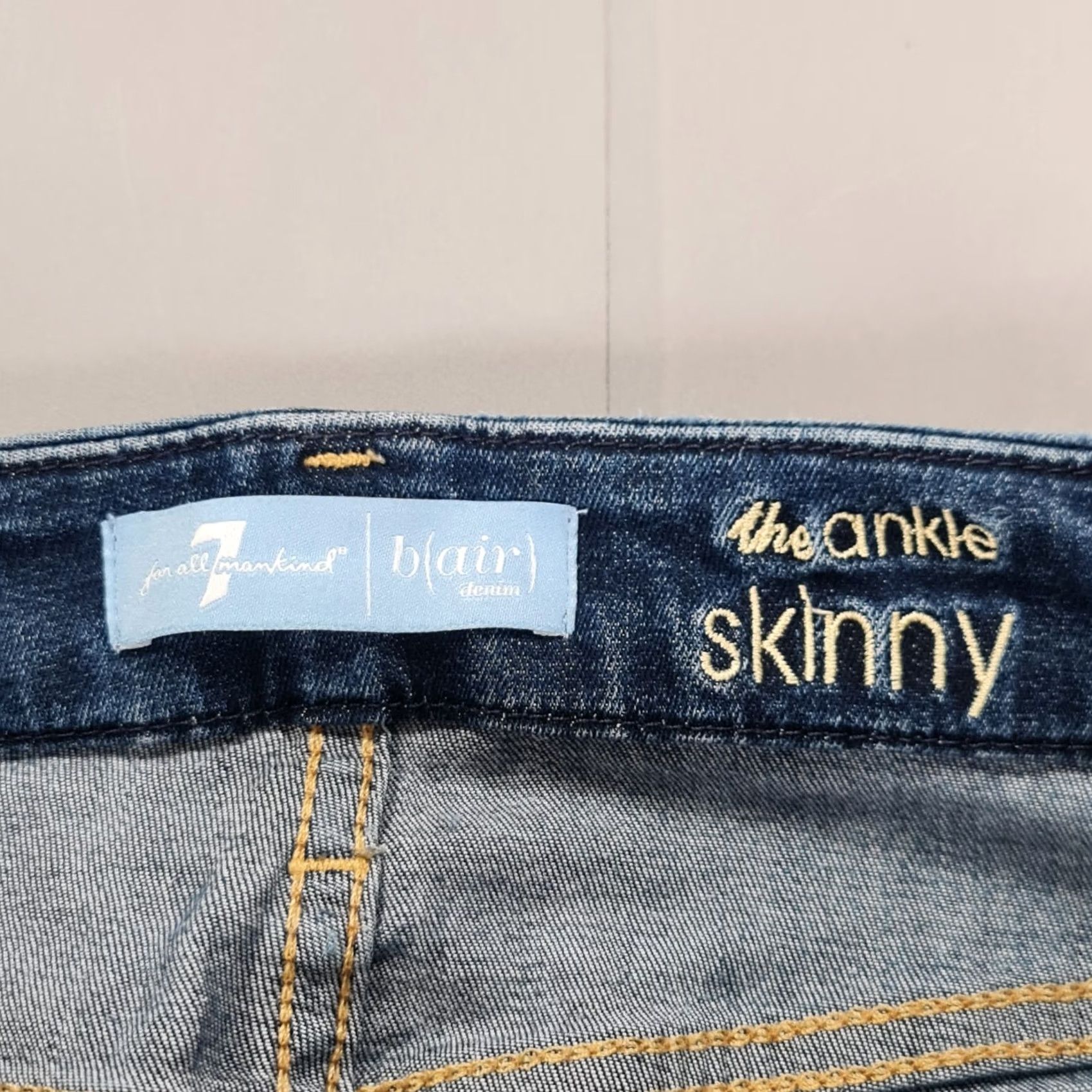 7 For All Mankind 7 For All Mankind Jeans Womens 26 Blue W26 L32 The Ankle Skinny Stretch Bair Echo Size 26" / US 2 / IT 38 - 4 Thumbnail