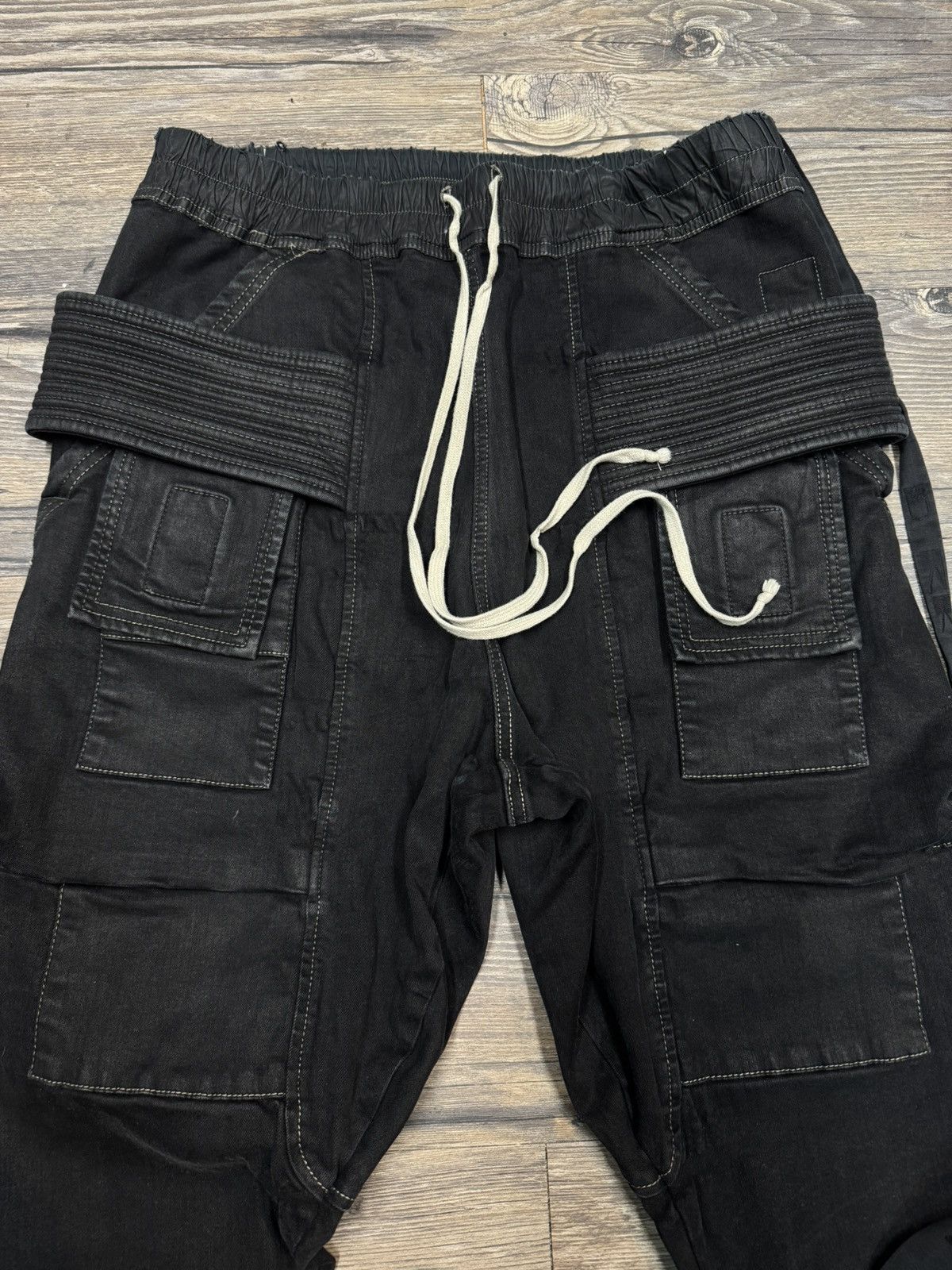 Rick Owens Drkshdw Rick Owens Waxed DRKSHDW Creatch Pants Size US 32 / EU 48 - 3 Thumbnail