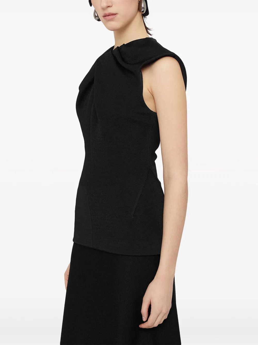 Jil Sander o1w1db10825 Tank Top in Black Size XL / US 12-14 / IT 48-50 - 4 Thumbnail