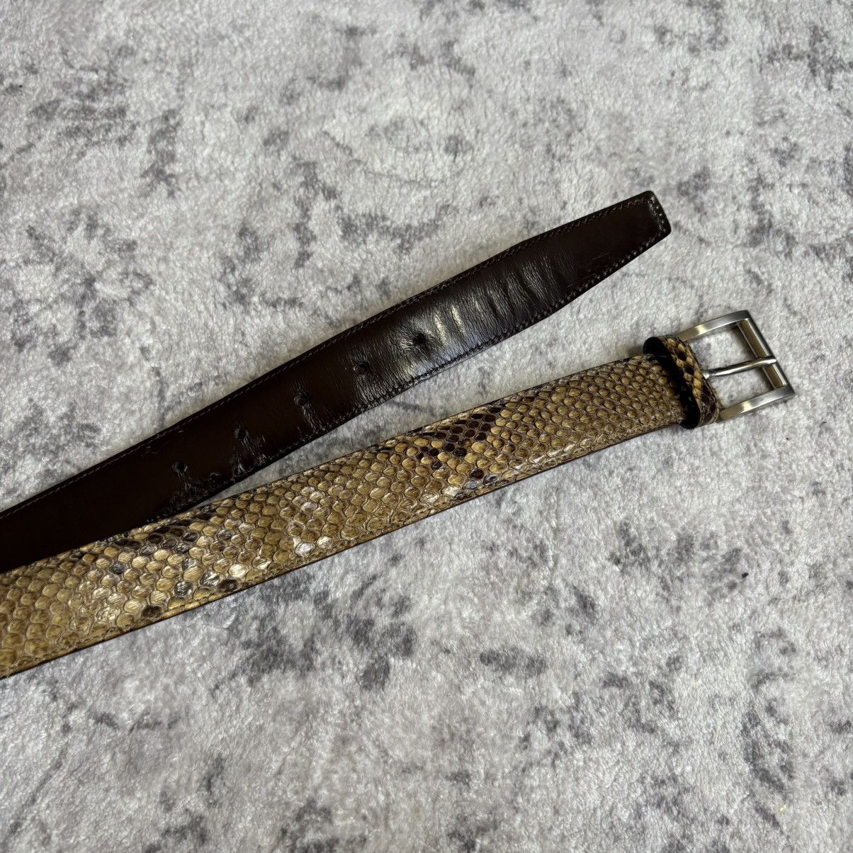 Prada Prada Python Snakeskin Leather Belt | Size 75 Size ONE SIZE - 7 Thumbnail