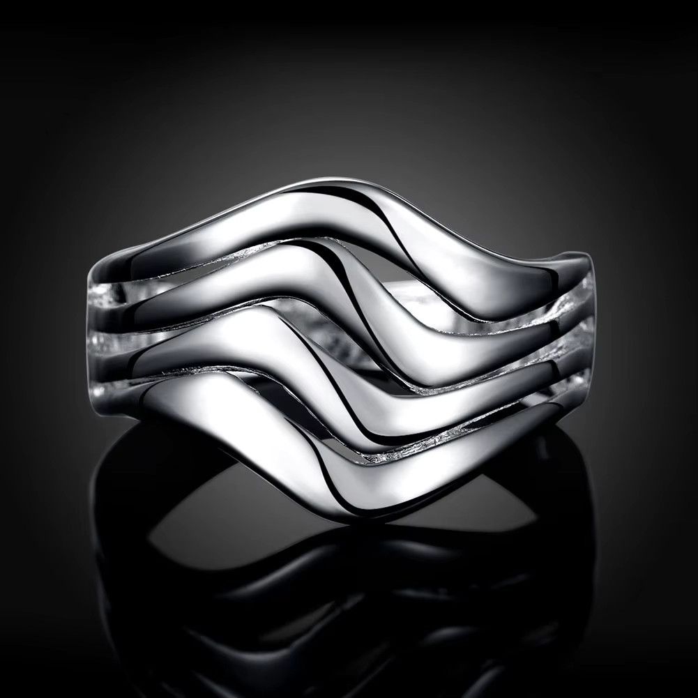 Jewelry Water Ripple Rings Size ONE SIZE - 2 Thumbnail