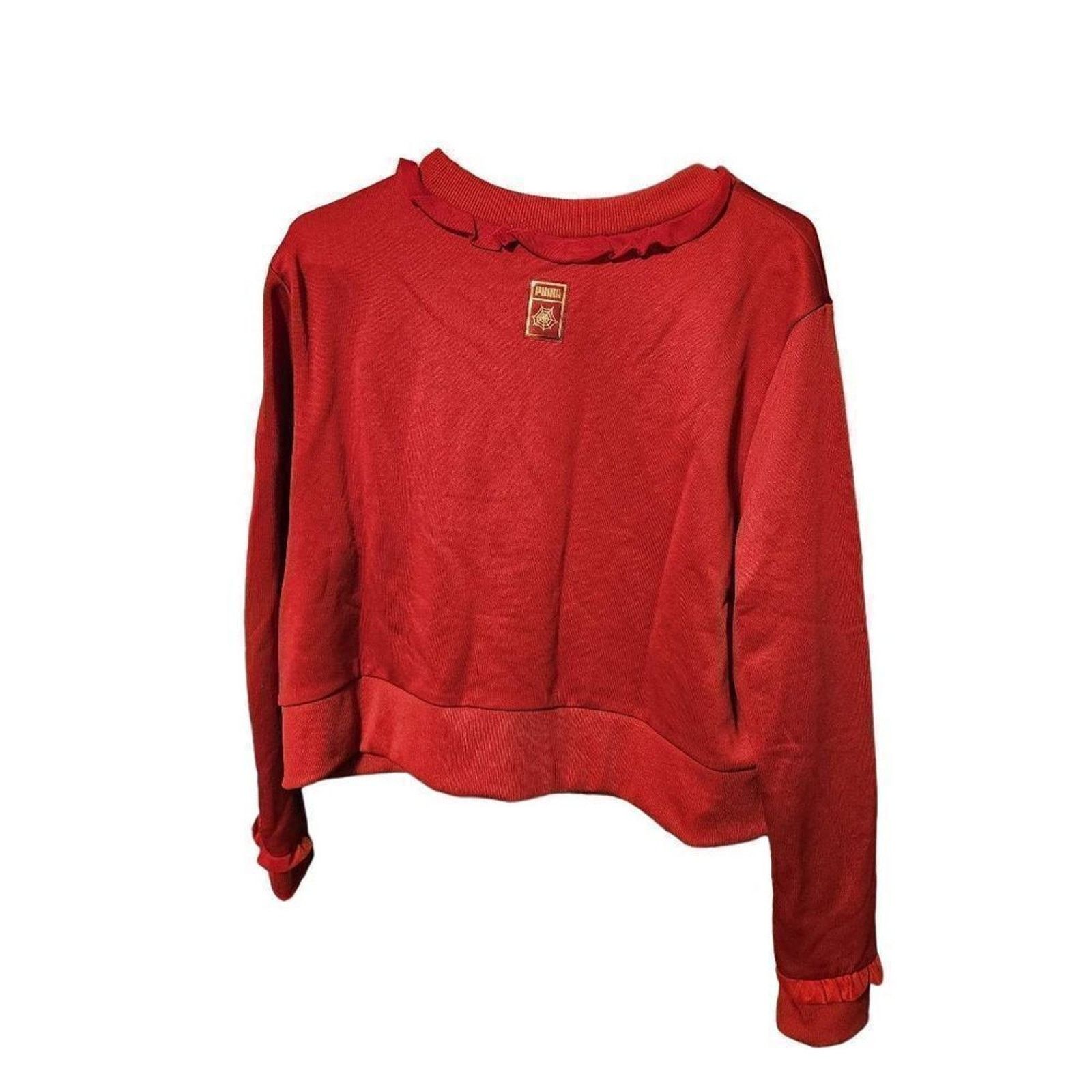 Puma Puma XL Rouge dahlia cropped crew sweatshirt Size XL / US 12-14 / IT 48-50 - 5 Thumbnail