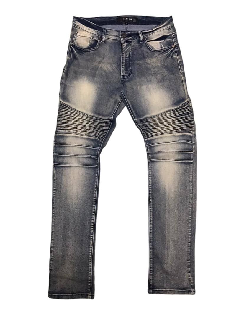 Japanese Brand × Reason Reason New York Biker Denim Jeans Size US 34 / EU 50 - 1 Thumbnail