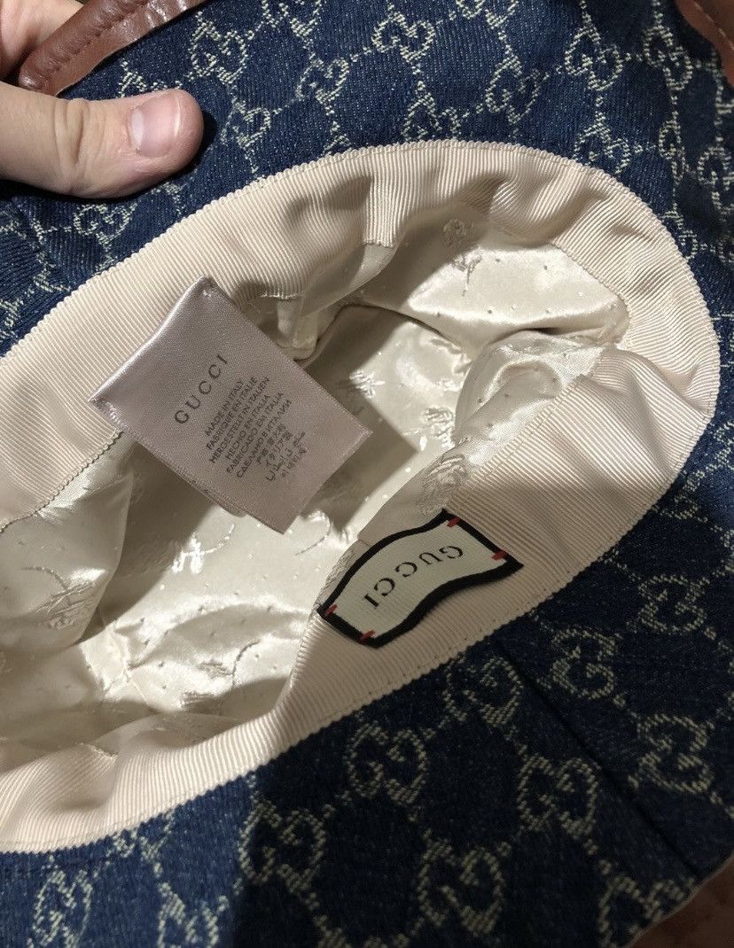 Gucci Gucci GG Supreme Demim Bucket Hat Size ONE SIZE - 4 Thumbnail