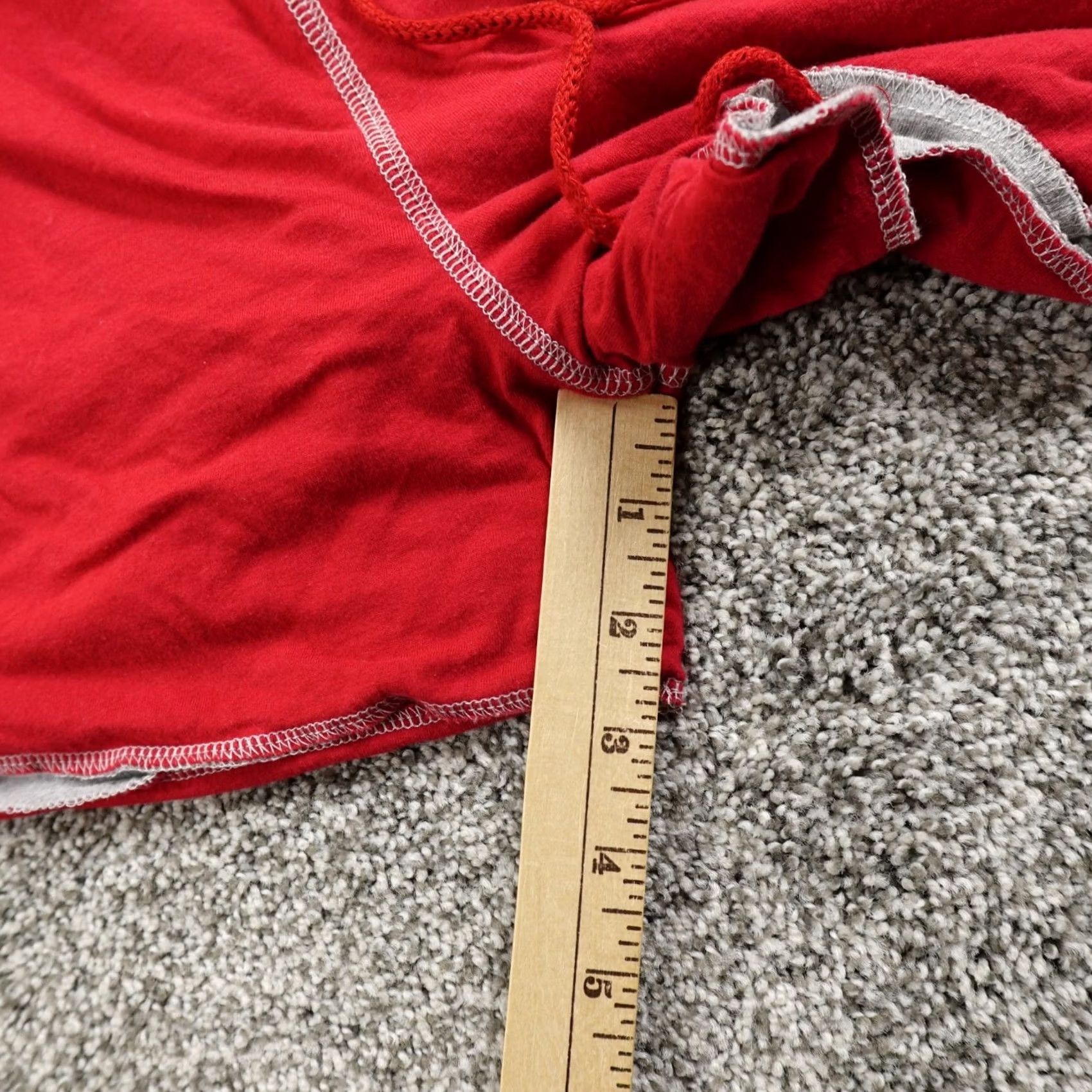 Disney Disney Shorts Womens L Red Gray Mickey Mouse High Rise Sweat Drawstring Y2K Size 36" / US 14 / IT 50 - 4 Thumbnail