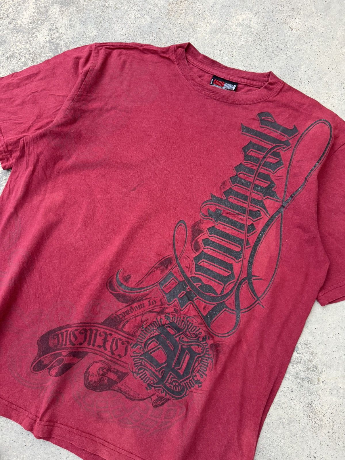 Affliction Y2K Southpole All Over Print Cyber Grunge Gothic Tees Size US XL / EU 56 / 4 - 3 Thumbnail