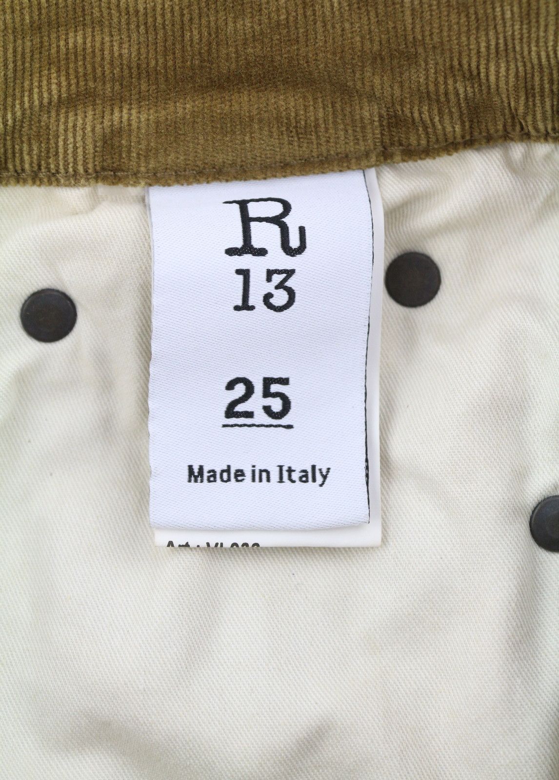 R13 CHARLOTEE 25 Golden Brown Stretch Cord Faded FW25 86539 Size 25" / US 0 / IT 36 - 9 Thumbnail