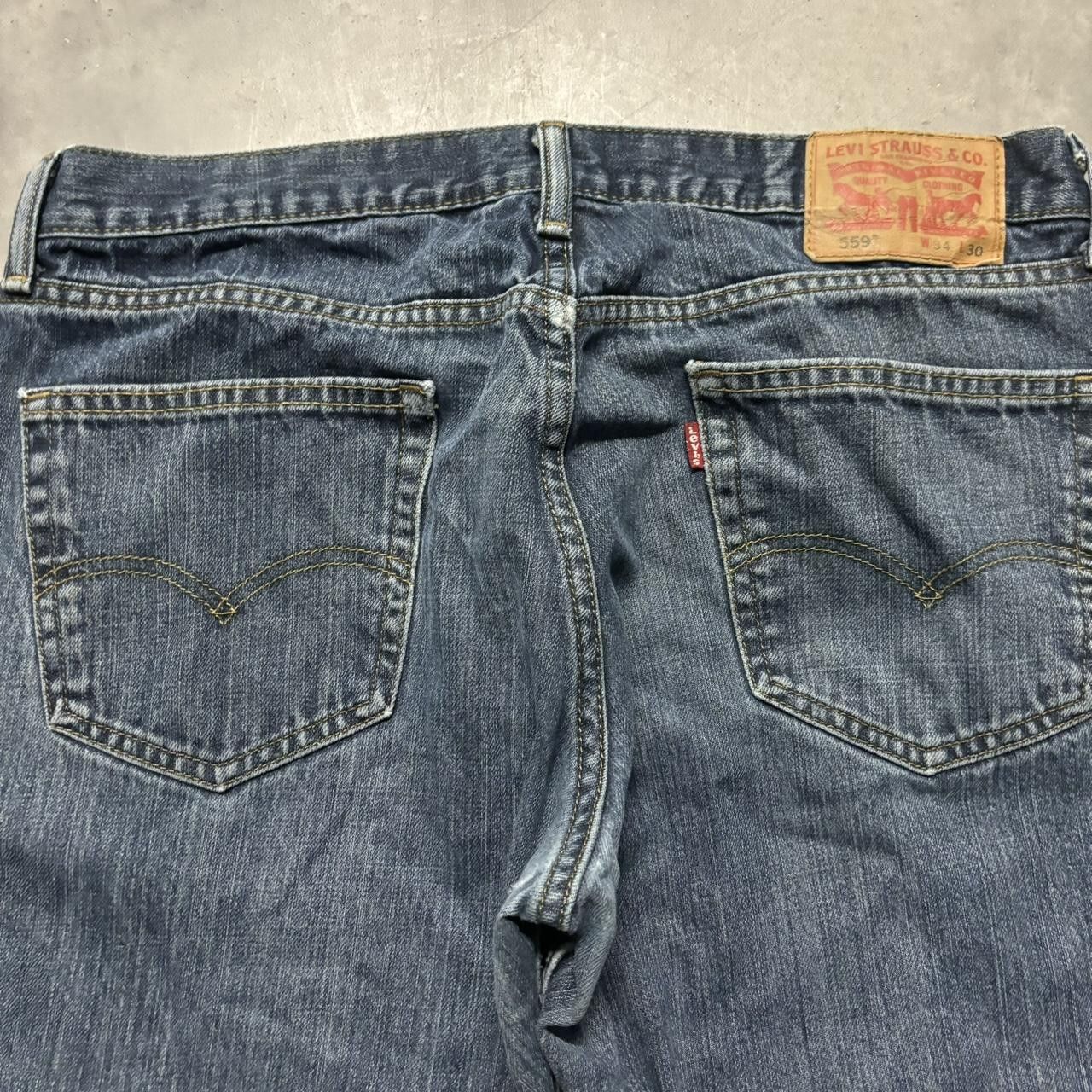Levi's × Vintage Crazy Vintage Y2K/2000s Grunge Levi’s Dark Wash Distressed Denim Jeans! Size US 34 / EU 50 - 7 Thumbnail