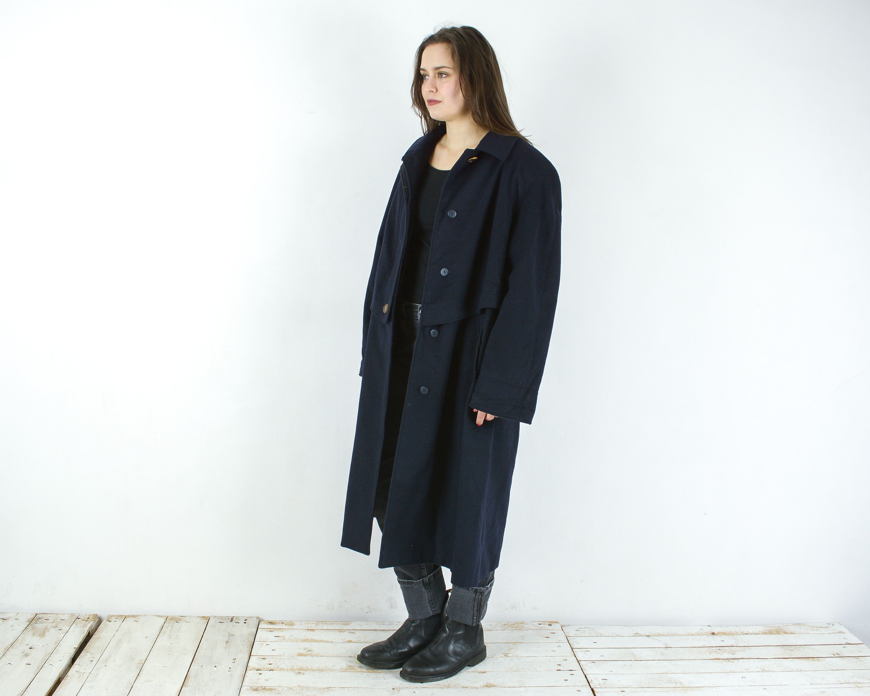 Vintage Thermo Loden Maresima Fleece Wool Coat Overcoat Jacket Size XL / US 12-14 / IT 48-50 - 3 Thumbnail