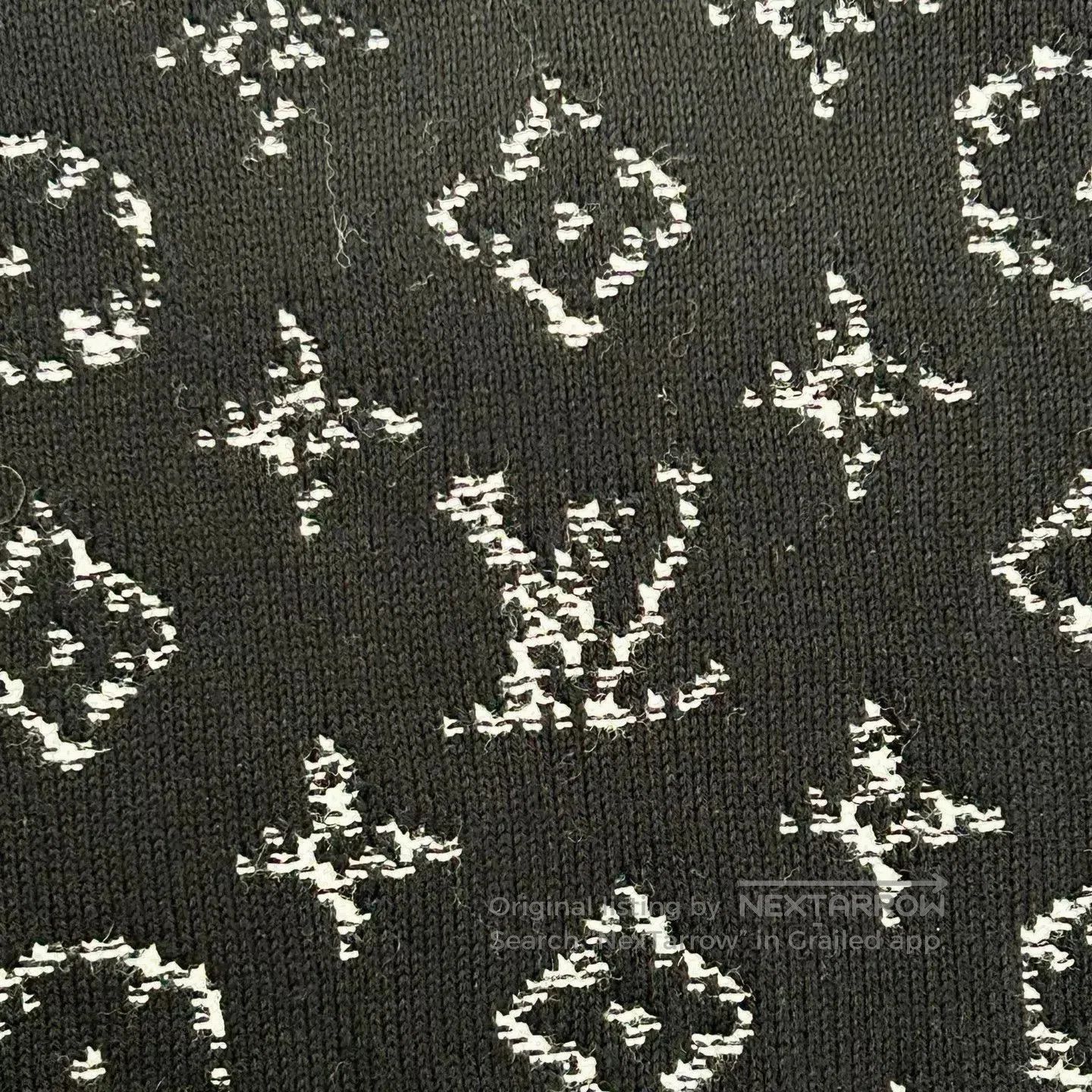 Louis Vuitton Black Patterned Long Sleeve Sweater - XL. Size US XL / EU 56 / 4 - 6 Thumbnail
