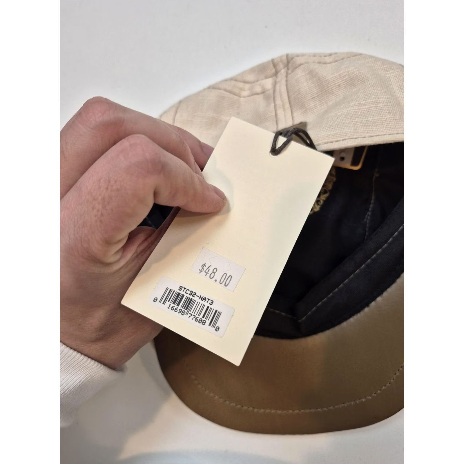 Stetson Stetson Flat Cap L Beige Linen Cotton Lined Mens Summer STC32-NAT3 Size ONE SIZE - 7 Thumbnail