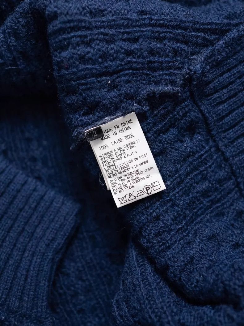 Yohji Yamamoto Yohji Yamamoto Sapphire Blue Long Twisted Aran Sweater 2501 Size US M / EU 48-50 / 2 - 7 Thumbnail