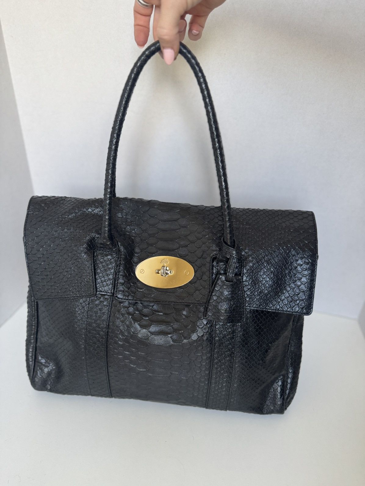 Mulberry Mulberry Silky Snake Shine Bayswater Ink Blue Size ONE SIZE - 1 Thumbnail