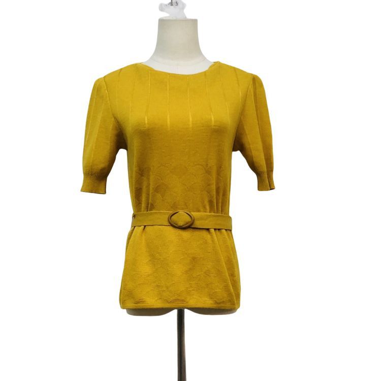Dior Dior Belted Knit Short Sleeve Top Size M / US 6-8 / IT 42-44 - 1 Thumbnail