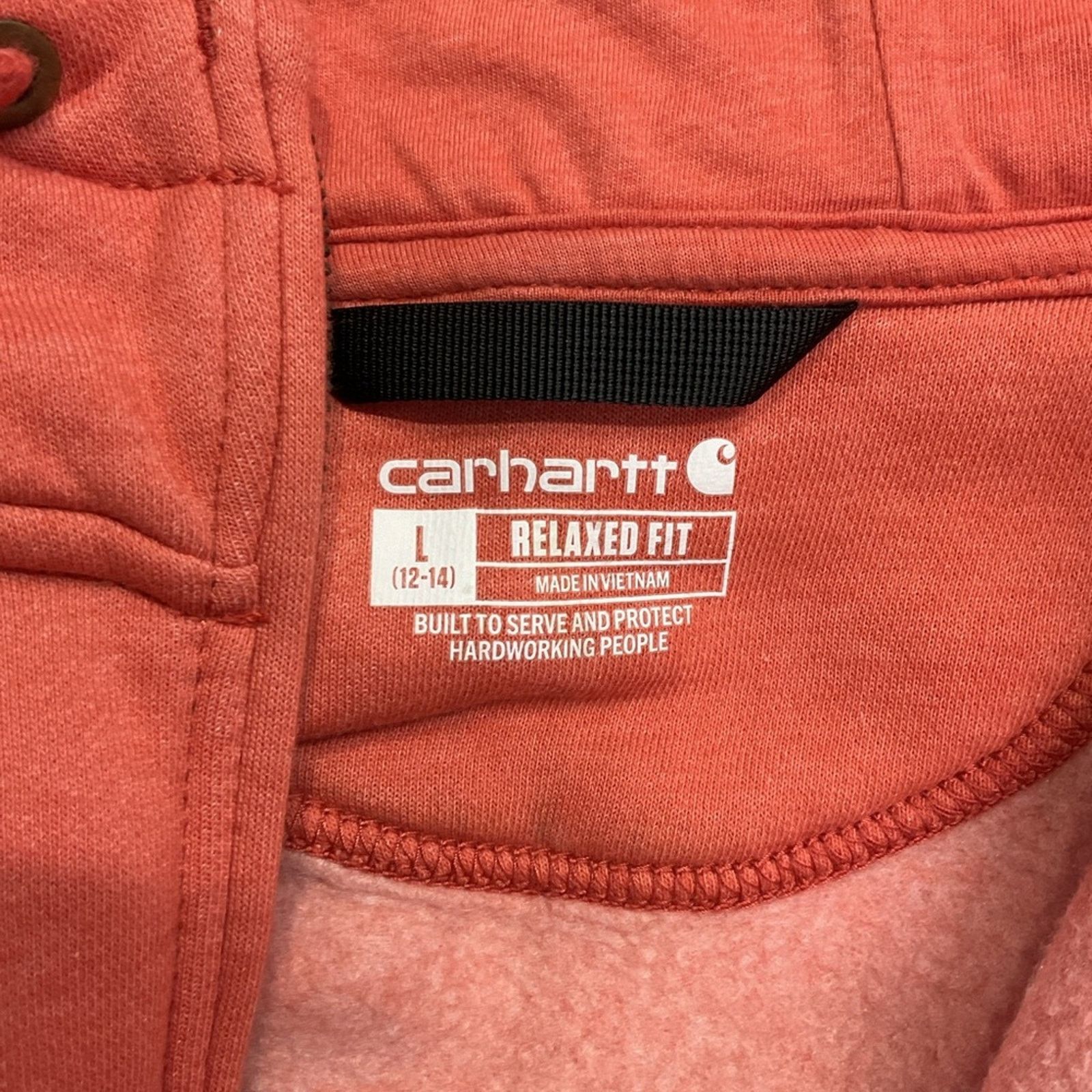 Carhartt Carhartt Women’s Peach Half-Zip Hooded Pullover Jacket Size L / US 10 / IT 46 - 3 Thumbnail