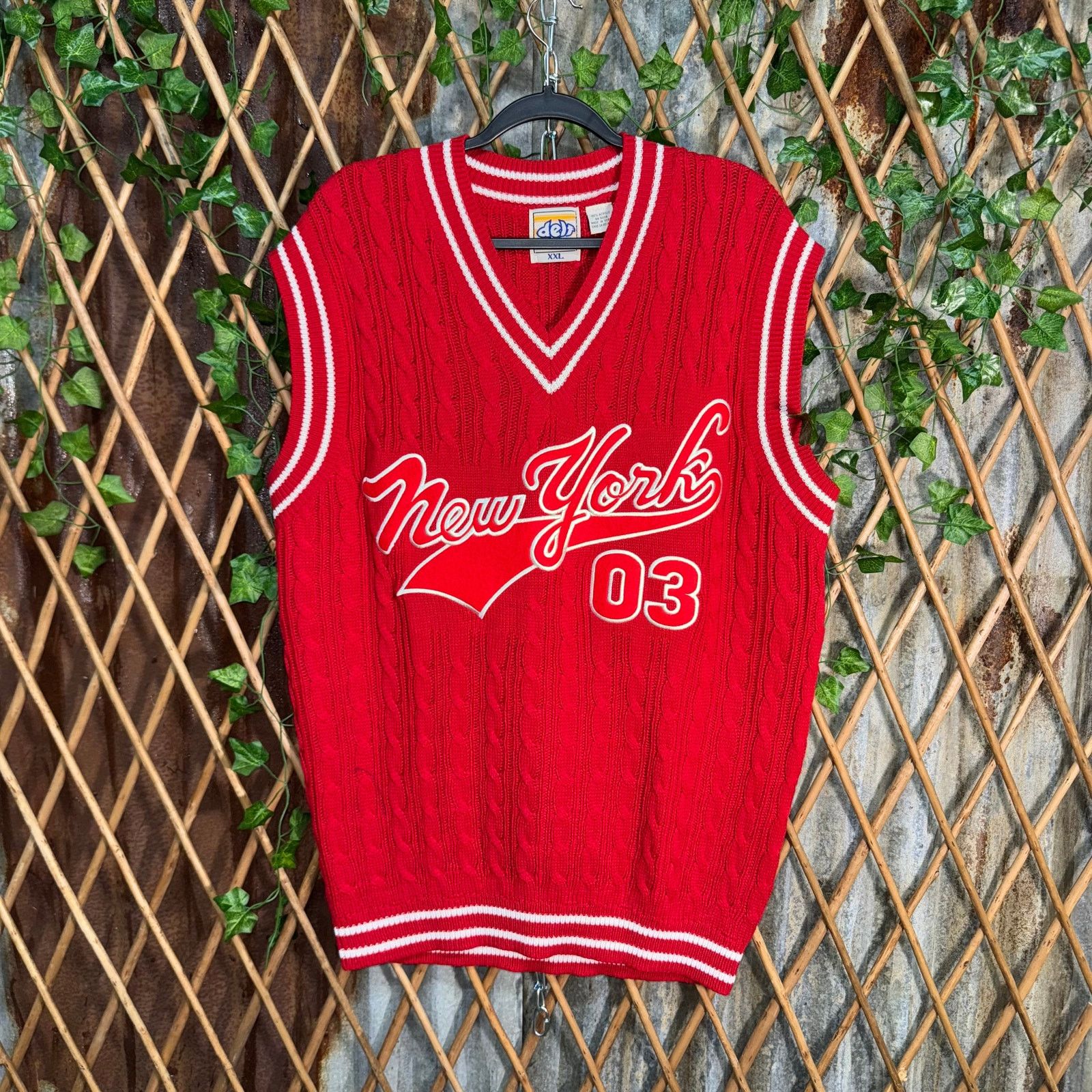 Vintage Vintage Y2K DELF knitted 1990s new york hip hop sweater vest Size US XS / EU 42 / 0 - 1 Thumbnail