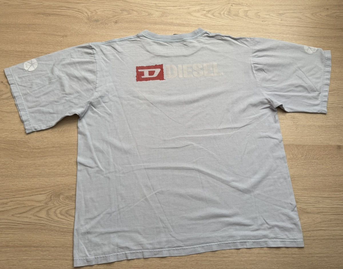 Diesel Vintage 90’s Diesel Distressed y2k Japanese Baggy T-Shirt Size US XL / EU 56 / 4 - 7 Thumbnail