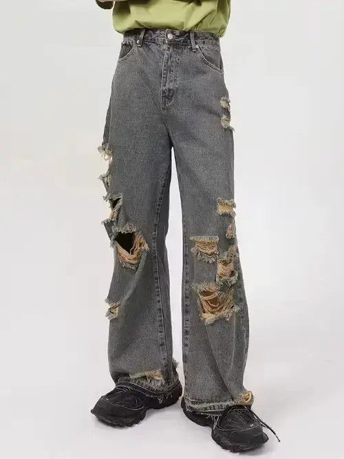 Other Personalized Straight Hole Trousers Vintage Wide Leg Size US 31 - 2 Thumbnail