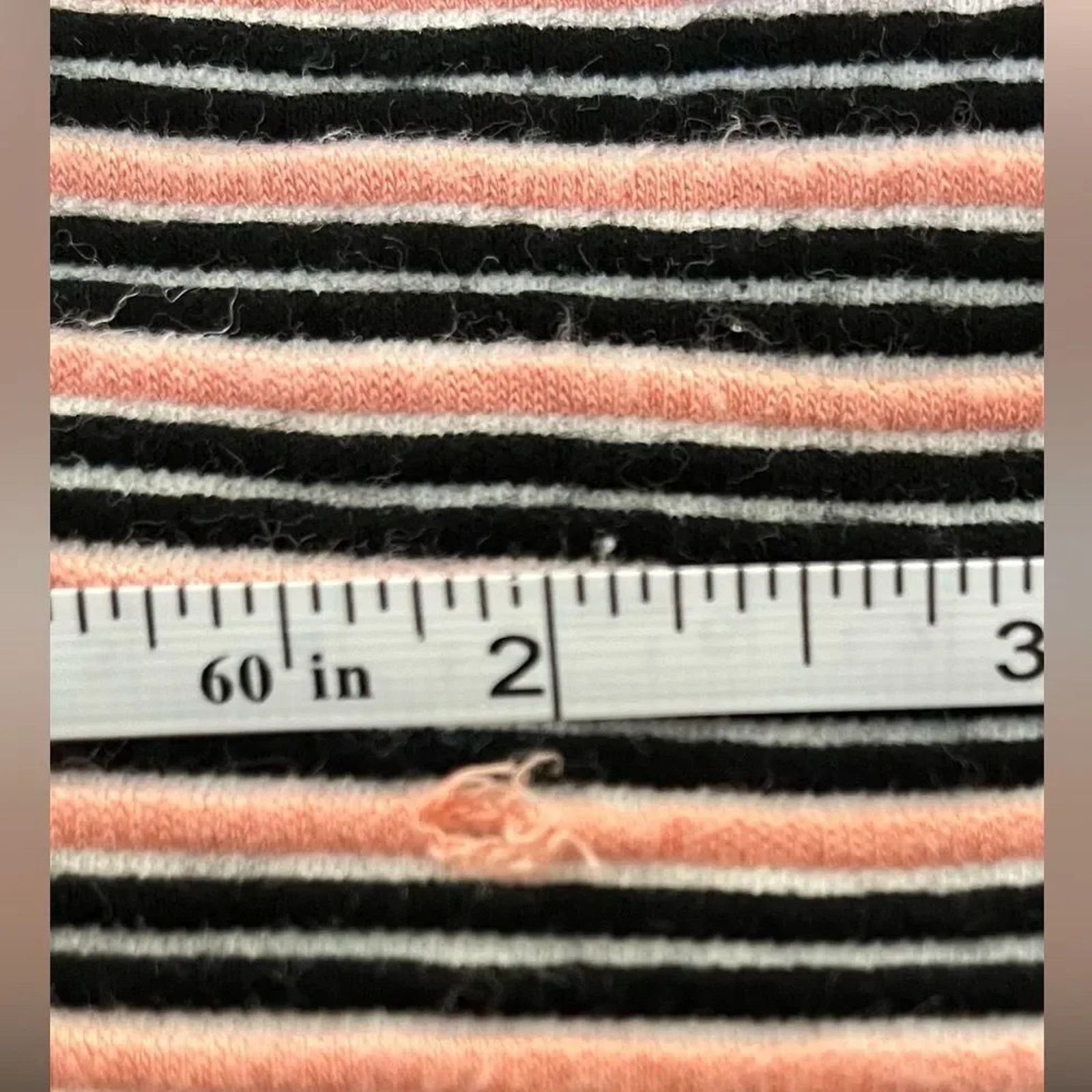 Talbots Talbots peach & black striped peplum top, size medium Size M / US 6-8 / IT 42-44 - 7 Thumbnail