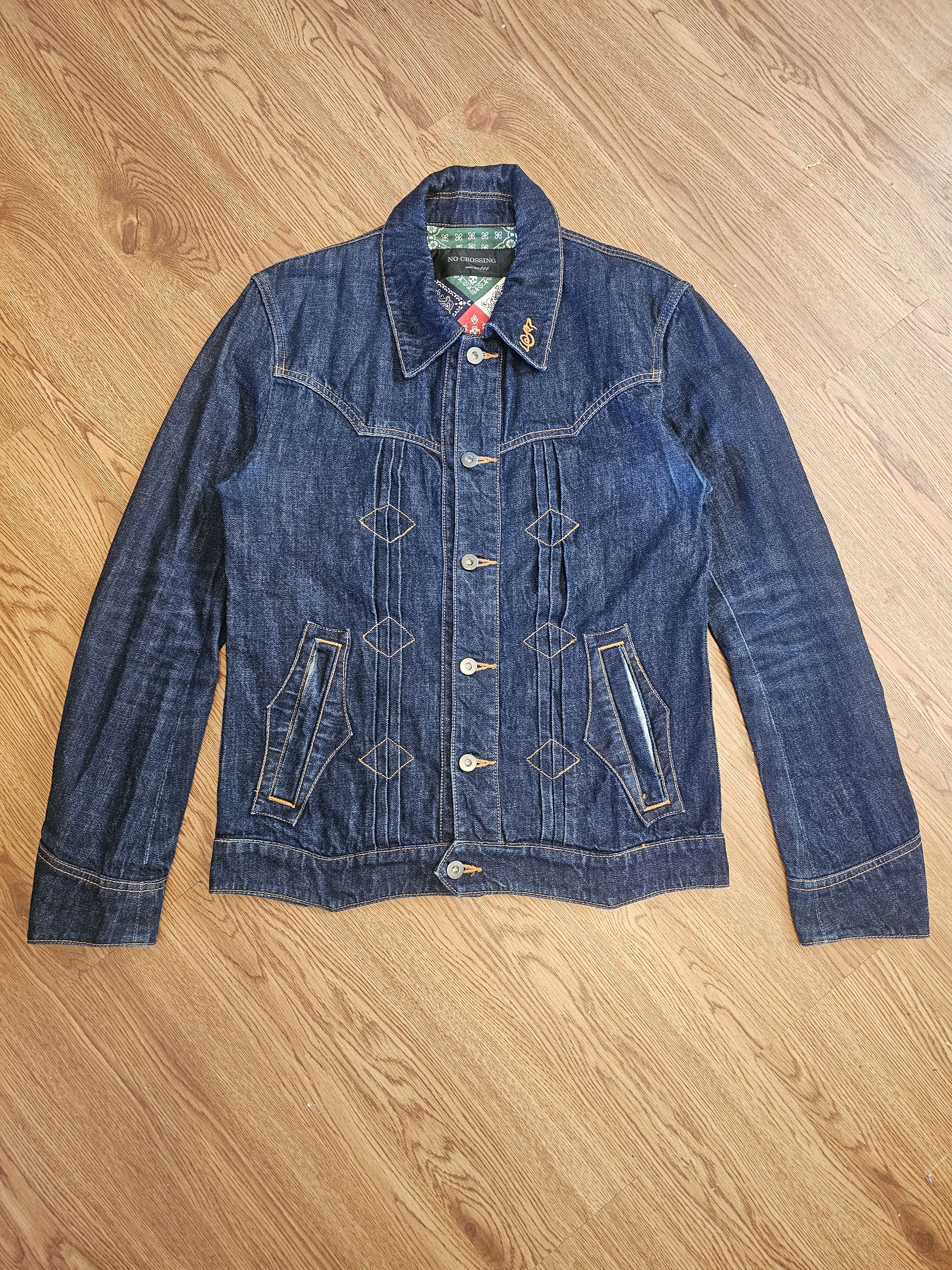 Japanese Brand Vintage No Crossing Japan Western Denim Jacket Size US M / EU 48-50 / 2 - 1 Thumbnail