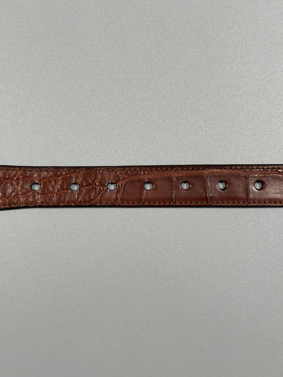 Brunello Cucinelli Brunello Cucinelli Croc Leather Sterling Silver Western Belt Size ONE SIZE - 10 Thumbnail