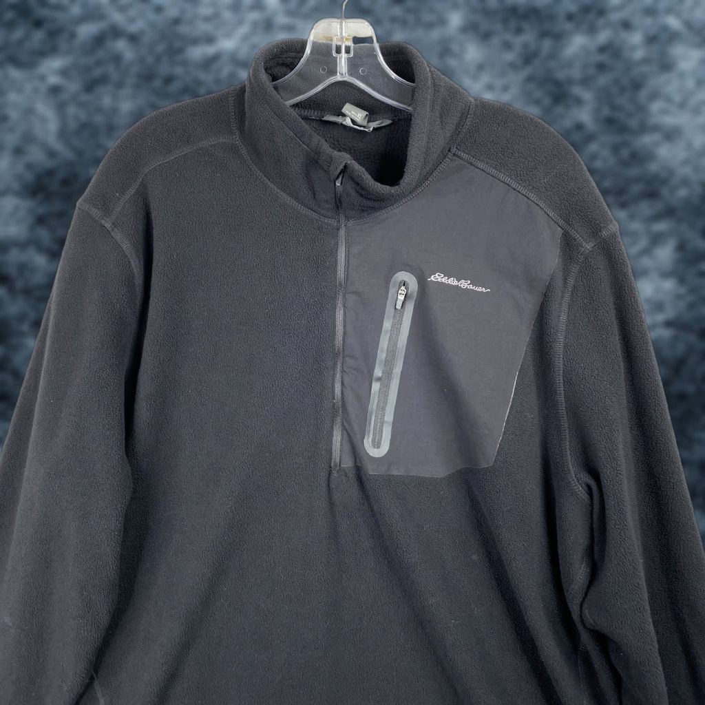 Eddie Bauer Eddie Bauer Pullover Mens XL Black Performance Half Zip Fleece Lightweight Size US XL / EU 56 / 4 - 1 Thumbnail