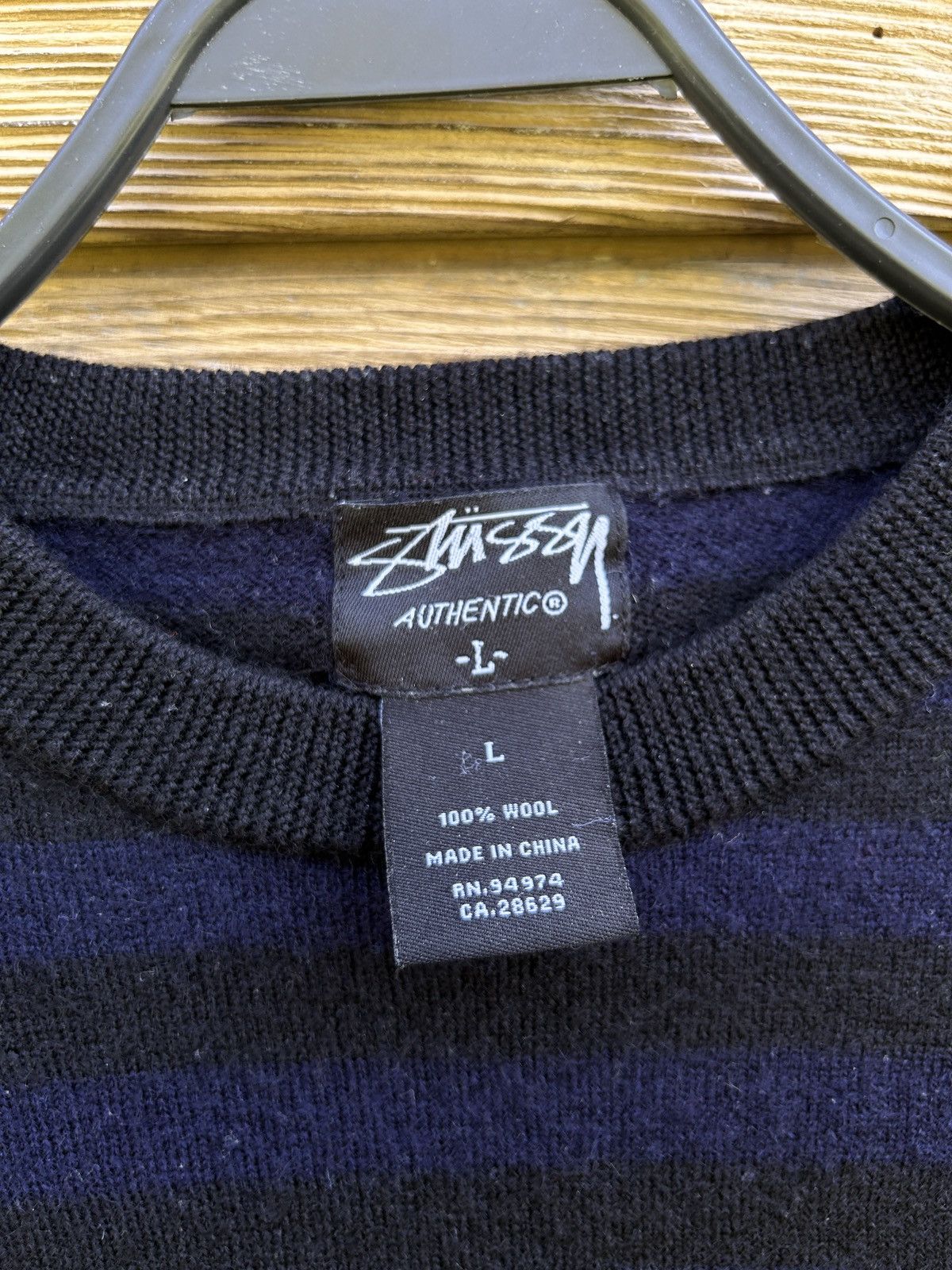 Stussy Vintage Stussy Authentics Striped Wool Sweater Size US L / EU 52-54 / 3 - 7 Thumbnail