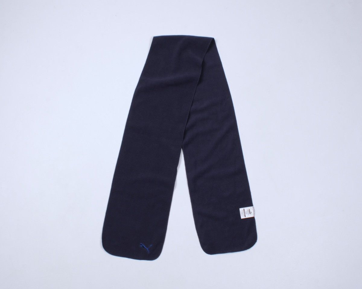 Puma × Vintage PUMA Vintage Fleece Polyester Embroidered Logo Blue Scarf Size ONE SIZE - 4 Thumbnail