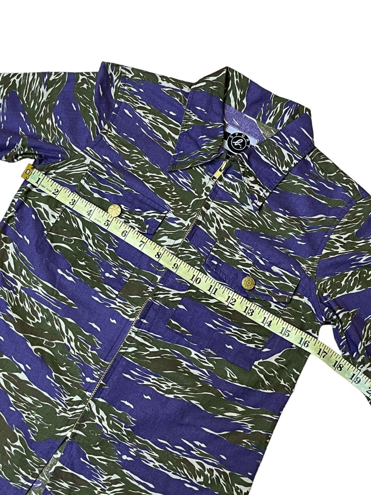 agnes b. AGNES B. SPORT CAMO TIGER STRIPED ZIPPER L/S SHIRT Size XS / US 0-2 / IT 36-38 - 7 Thumbnail