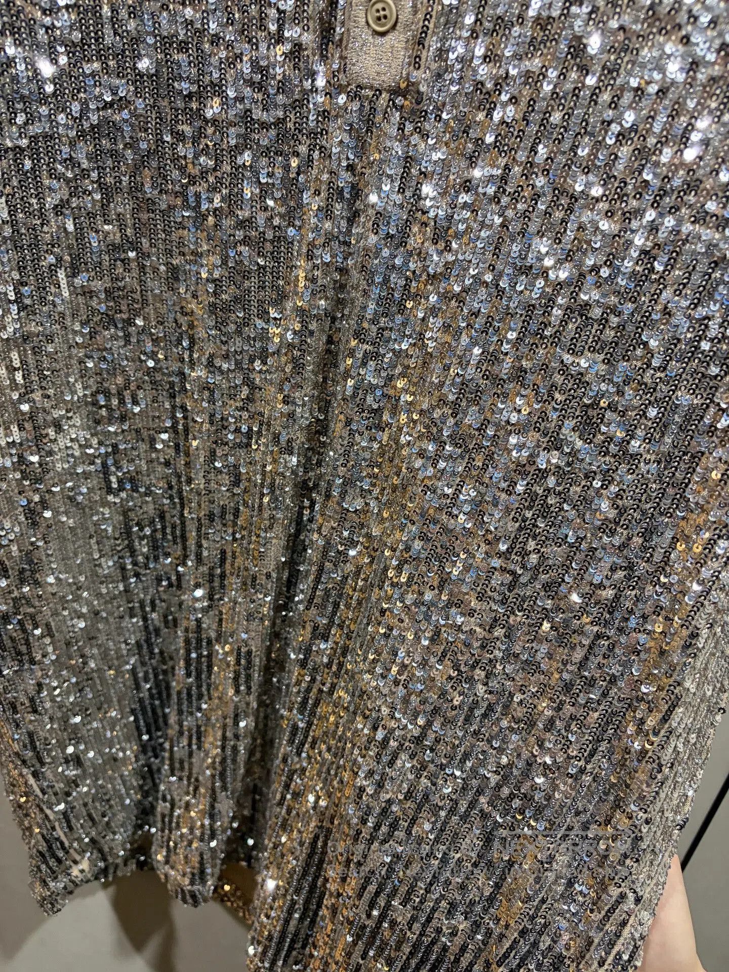 Saint Laurent Paris Saint Laurent Champagne Gold Sequin Top. Size L / US 10 / IT 46 - 3 Thumbnail