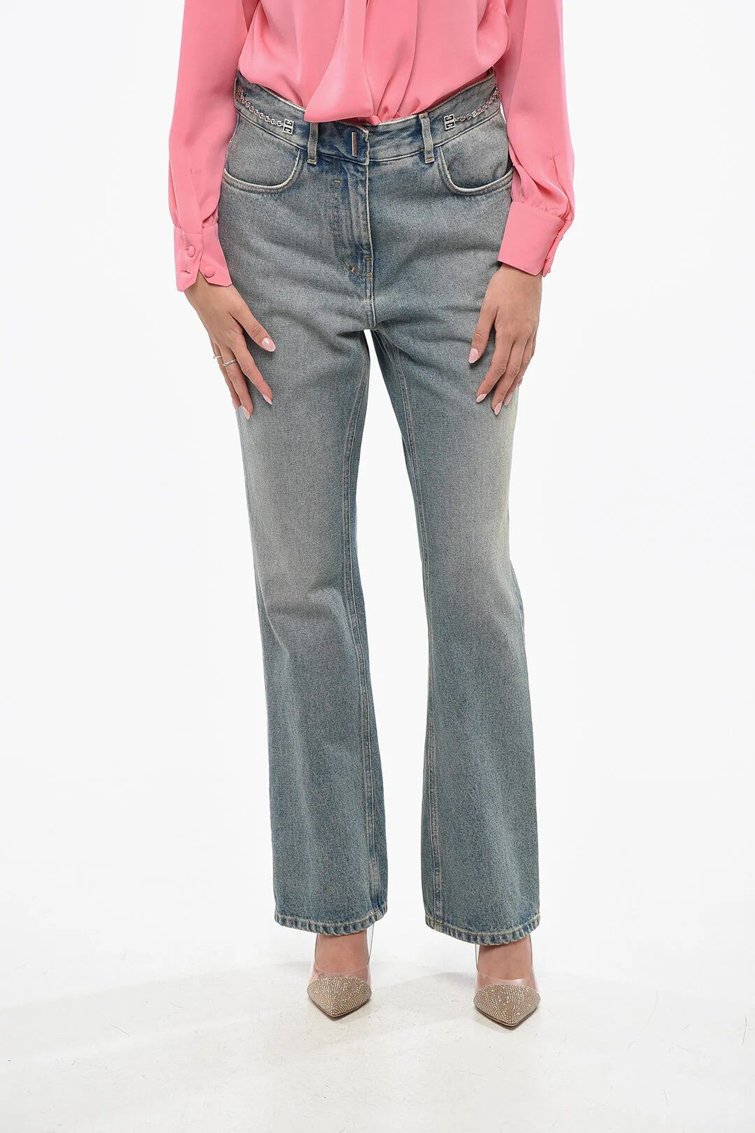 Givenchy og1mm0326 Bootcut Jeans in Light Blue Size 28" / US 6 / IT 42 - 1 Thumbnail