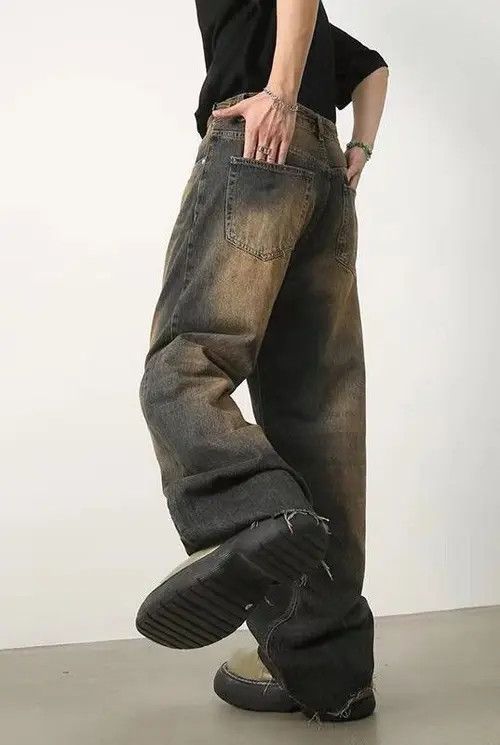 VIBE Retro distressed rust color jeans Size US 32 / EU 48 - 3 Thumbnail