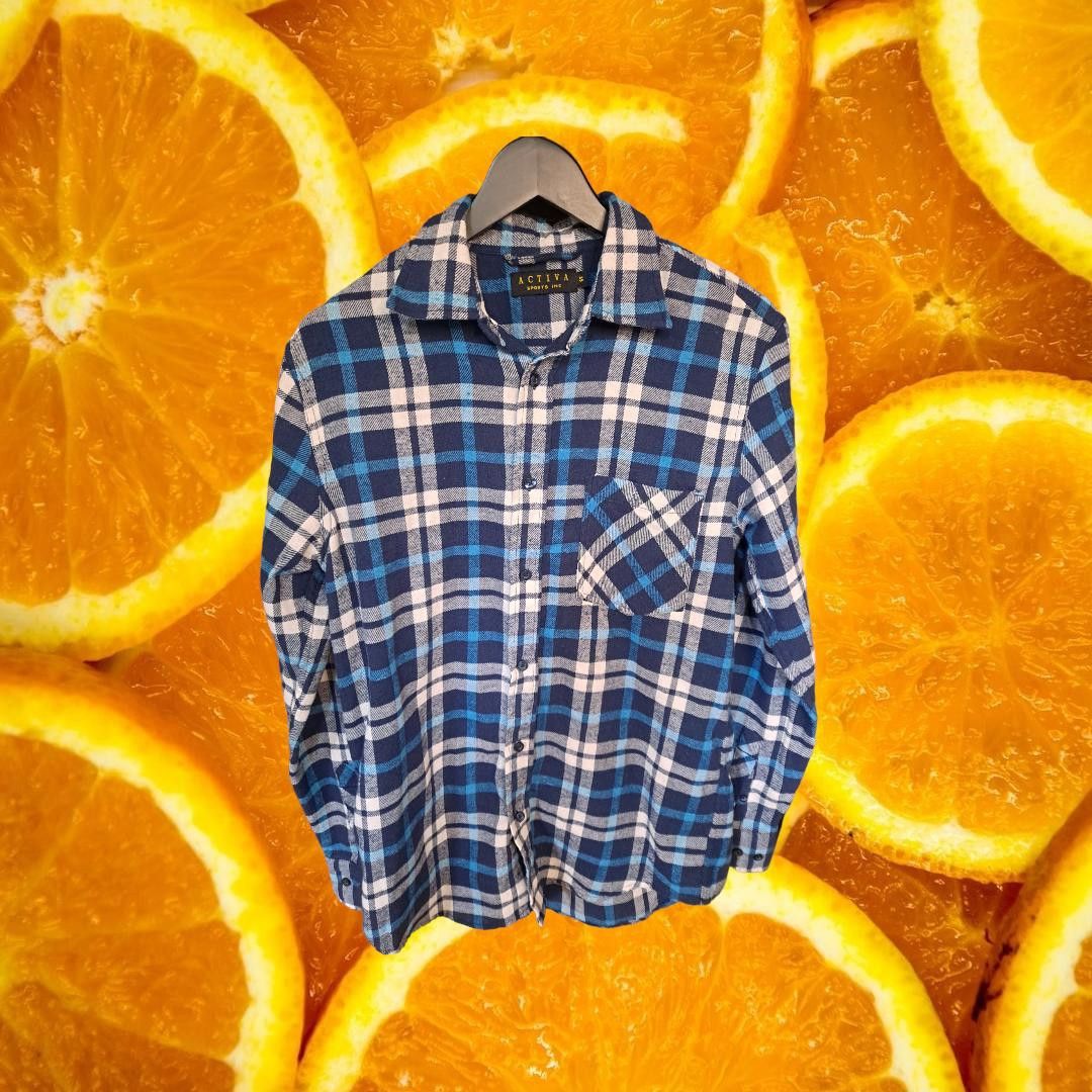 Other Activa Blue and White Flannel Size Small Size US S / EU 44-46 / 1 - 1 Thumbnail