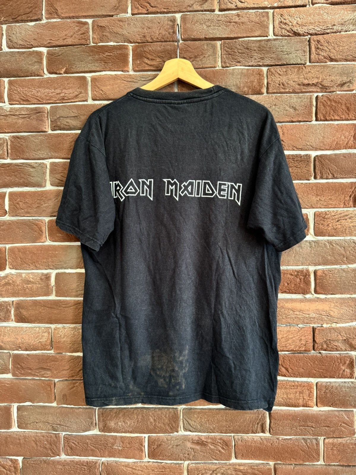 Band Tees Vintage 90s Iron Maiden Washed Heavy Metal Band Tee Tour Size US L / EU 52-54 / 3 - 2 Thumbnail