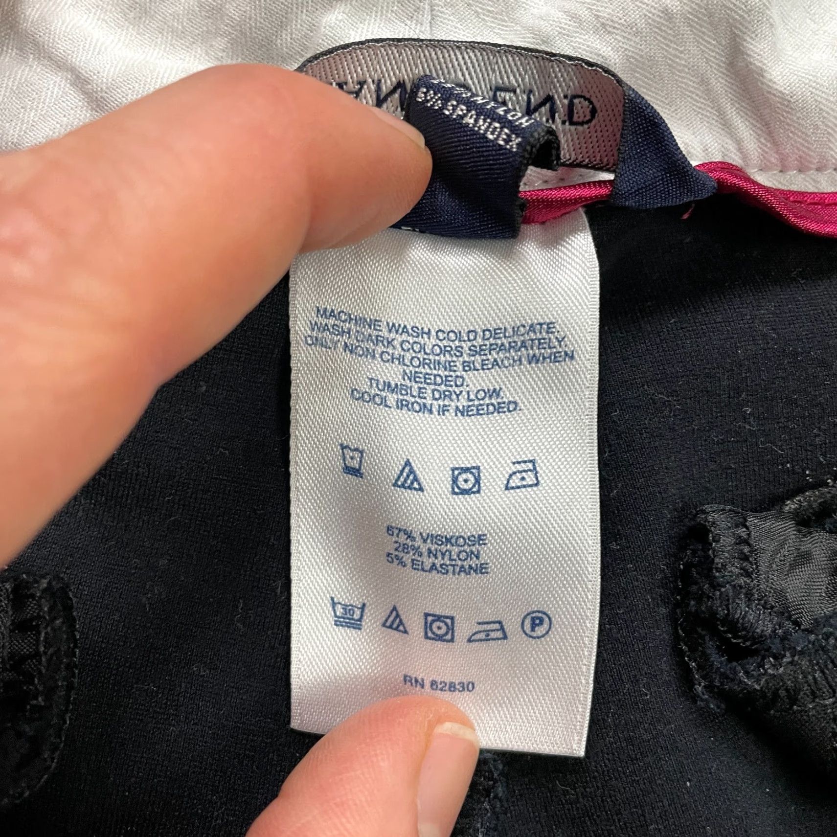 Lands' End Lands' End Pants Women 14 Black Cropped Straight Knit Stretch Mid Rise Casual Womens Size 36" / US 14 / IT 50 - 6 Thumbnail
