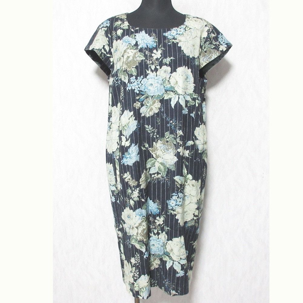 Other Other Ingeborg Flower Print Stripe Wool Dress Others Dresses DUTY FREE for USA Size ONE SIZE - 1 Thumbnail