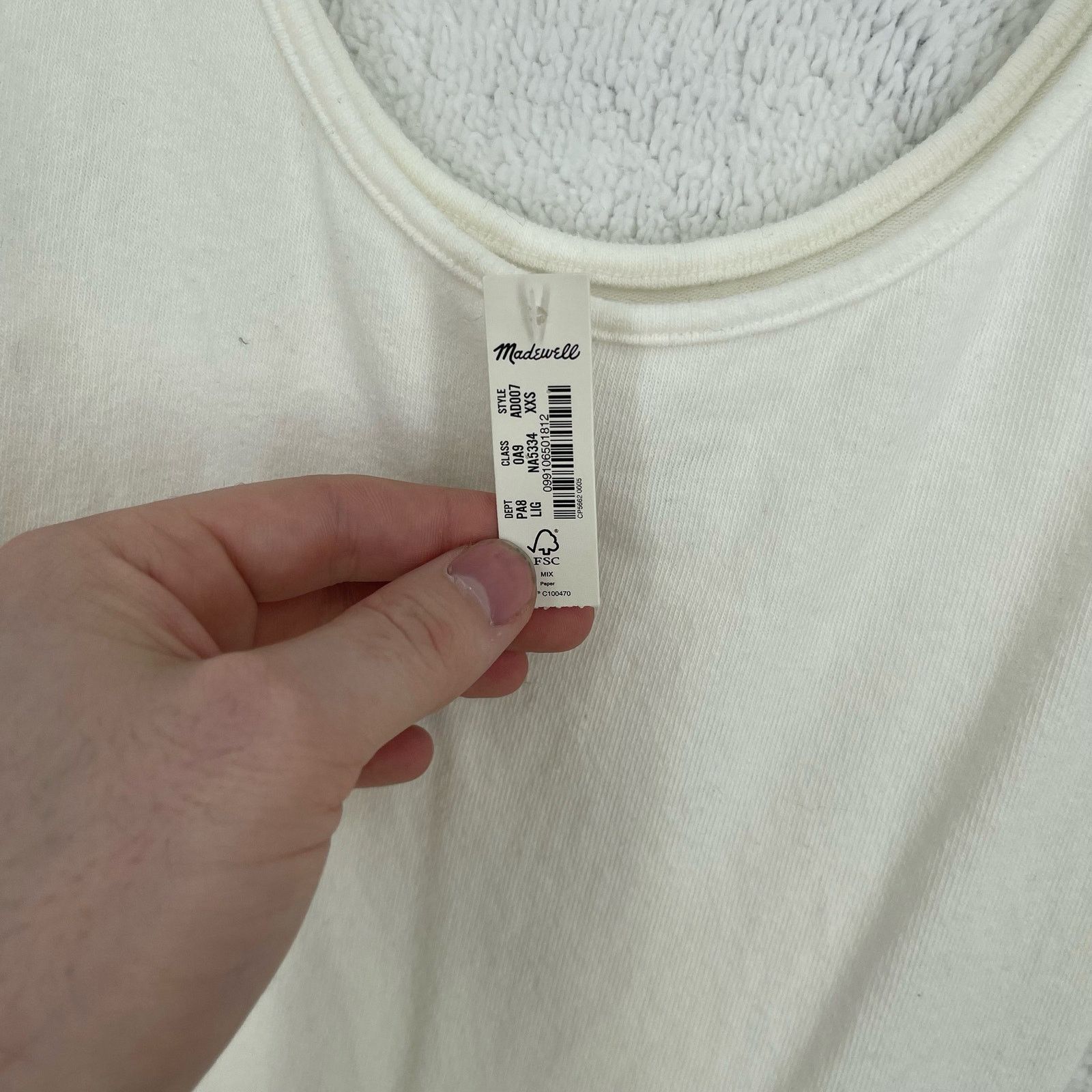 Madewell Madewell Tank Thong Bodysuit White Women's XXS NWT Size XXS / US 00 / IT 34 - 3 Thumbnail