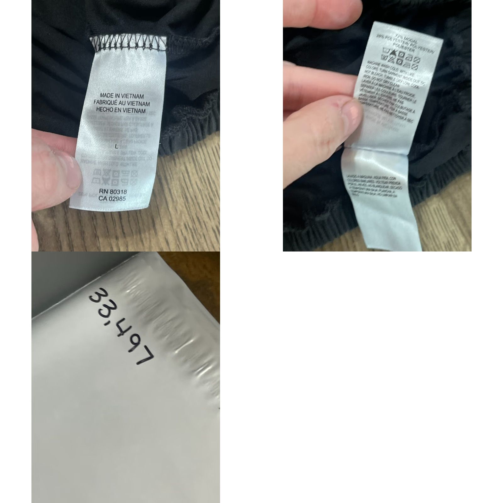 Lucky Brand Lucky Brand Shirt Women's Large Black V-Neck 3/4 Sleeve T-Shirt Casual Womens Size L / US 10 / IT 46 - 8 Thumbnail